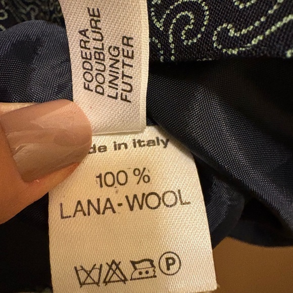 Basile for Bergdorf Goodman Vintage Men’s Suit Jacket 💯 Lana Wool Rare Pattern! - Picture 15 of 16